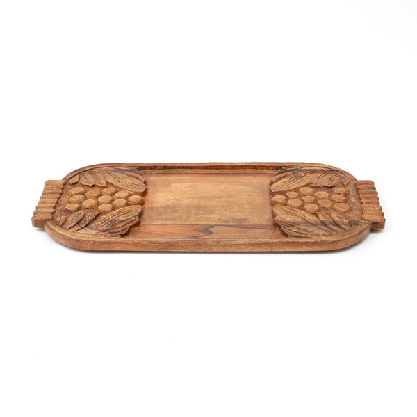 Planche à fromage sculptée à la main en bois de vigne - Planche de service de charcuterie artisanale - Décoration rustique en bois