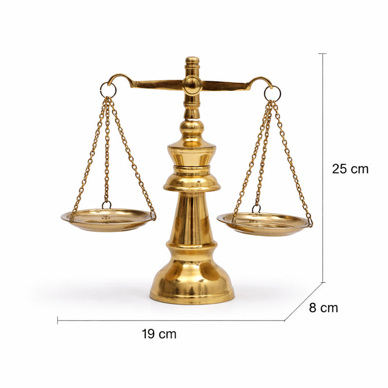 Antique-Style Gold Balance Scale | Library & Desk Decor