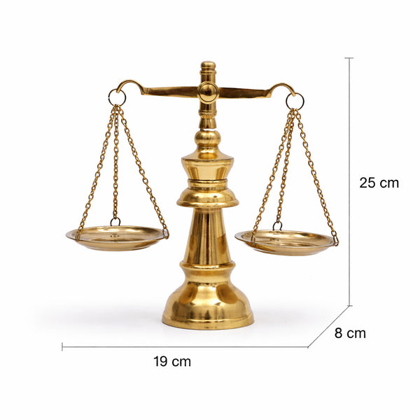 Antique-Style Gold Balance Scale | Library & Desk Decor