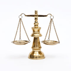 Antique-Style Gold Balance Scale | Library & Desk Decor