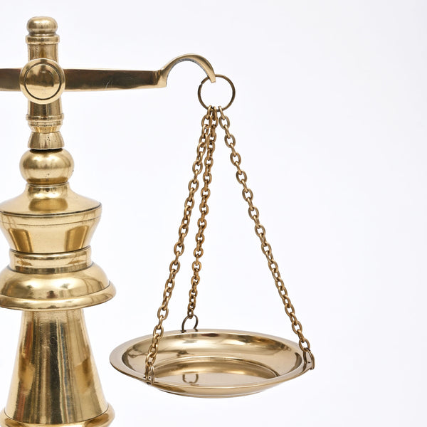 Antique-Style Gold Balance Scale | Library & Desk Decor