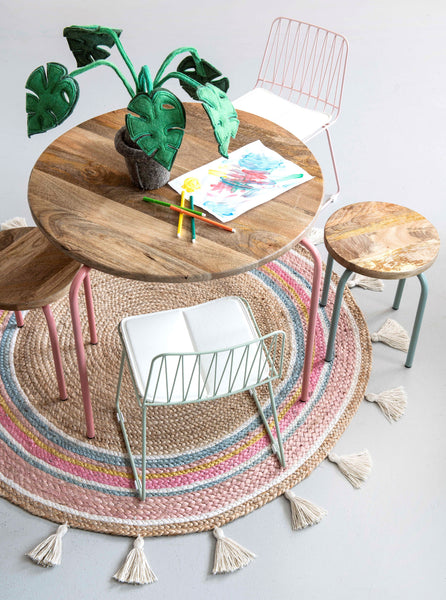 KidsDepot stool Circle - black