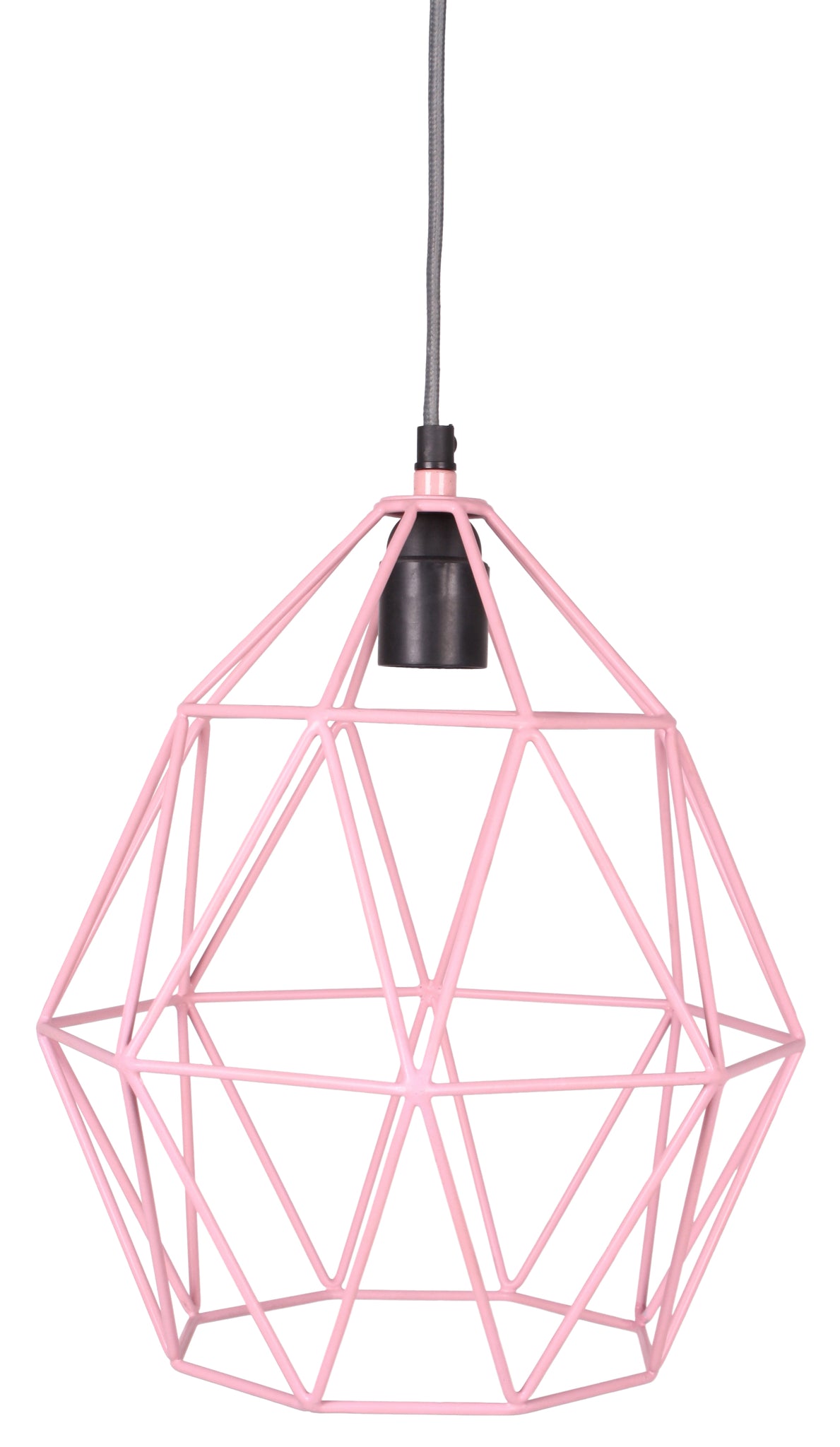 Wire pendant lamp pink Ø27cm