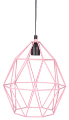 Wire pendant lamp pink Ø27cm