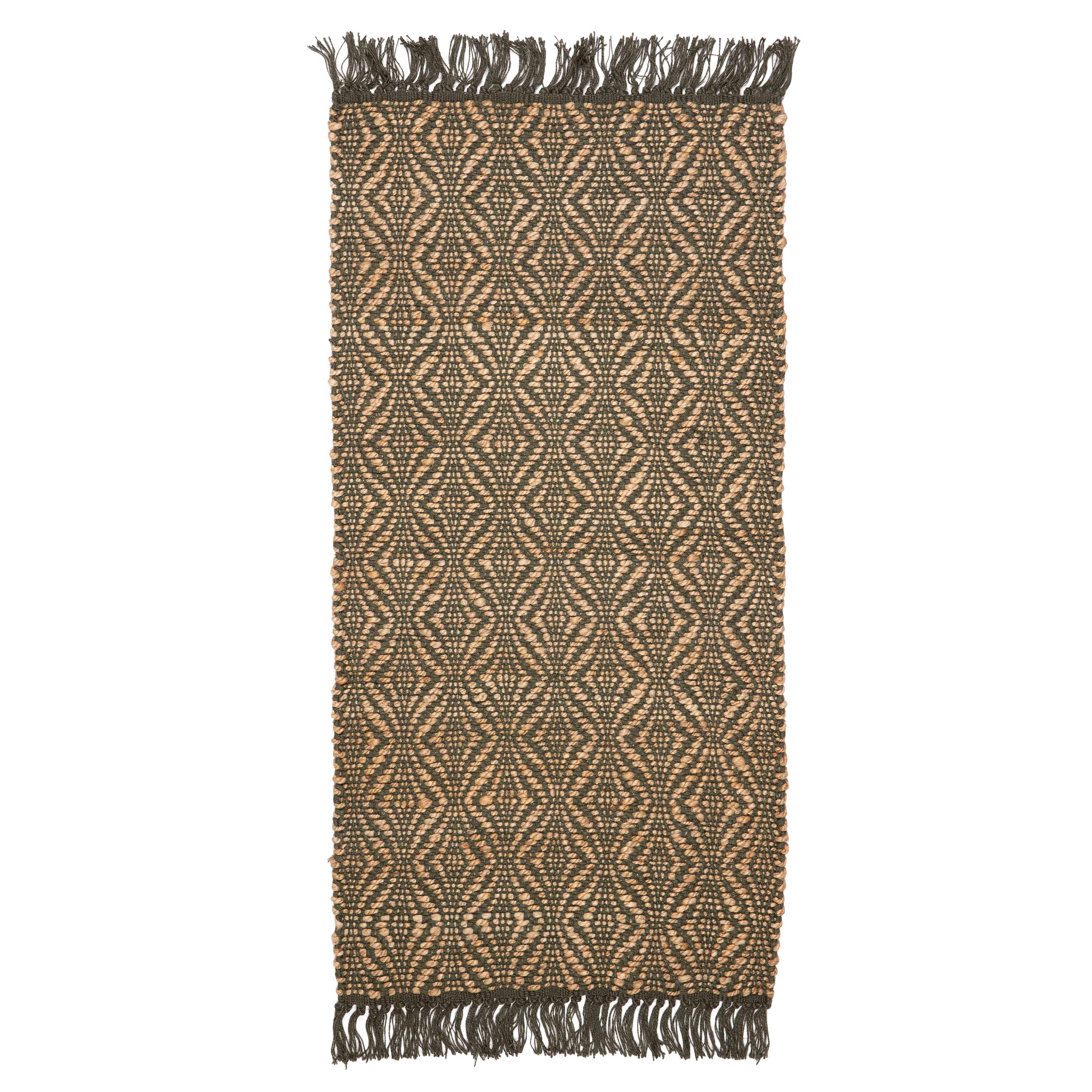 Holly, green floor rug 70x140 cm.