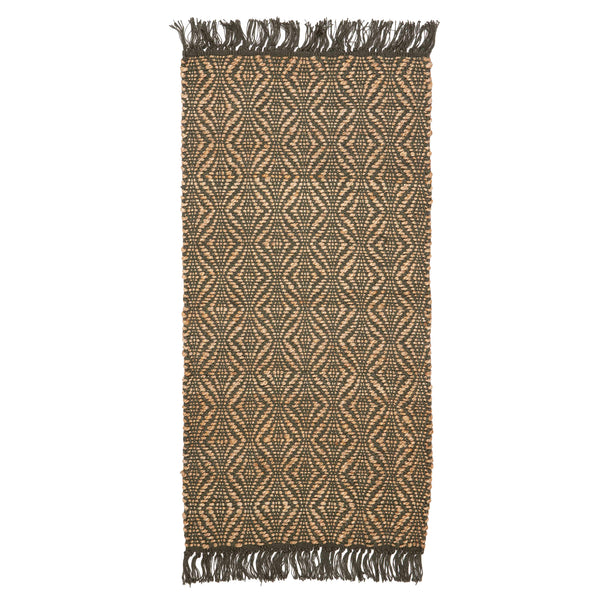 Holly, green floor rug 70x140 cm.