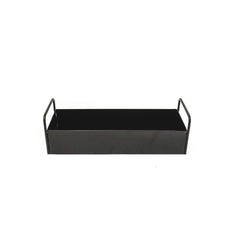 Tray - With Handles - Metal - Black - 41.5 x 15.5 x 13 cm