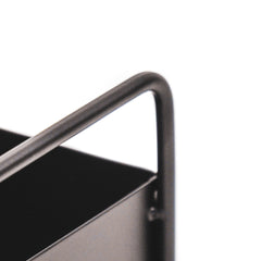 Tray - With Handles - Metal - Black - 41.5 x 15.5 x 13 cm