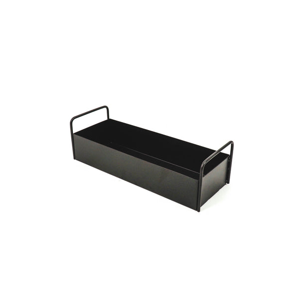 Tray - With Handles - Metal - Black - 41.5 x 15.5 x 13 cm