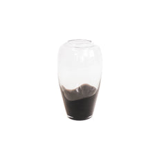 Vaas - Glas - Dip-dye - Transparant/Bruin - 18 x 18 x 30 cm