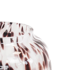 Vase - Points - Verre - Transparent/Marron - 18 x 25 cm