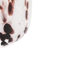 Vase - Points - Verre - Transparent/Marron - 18 x 25 cm