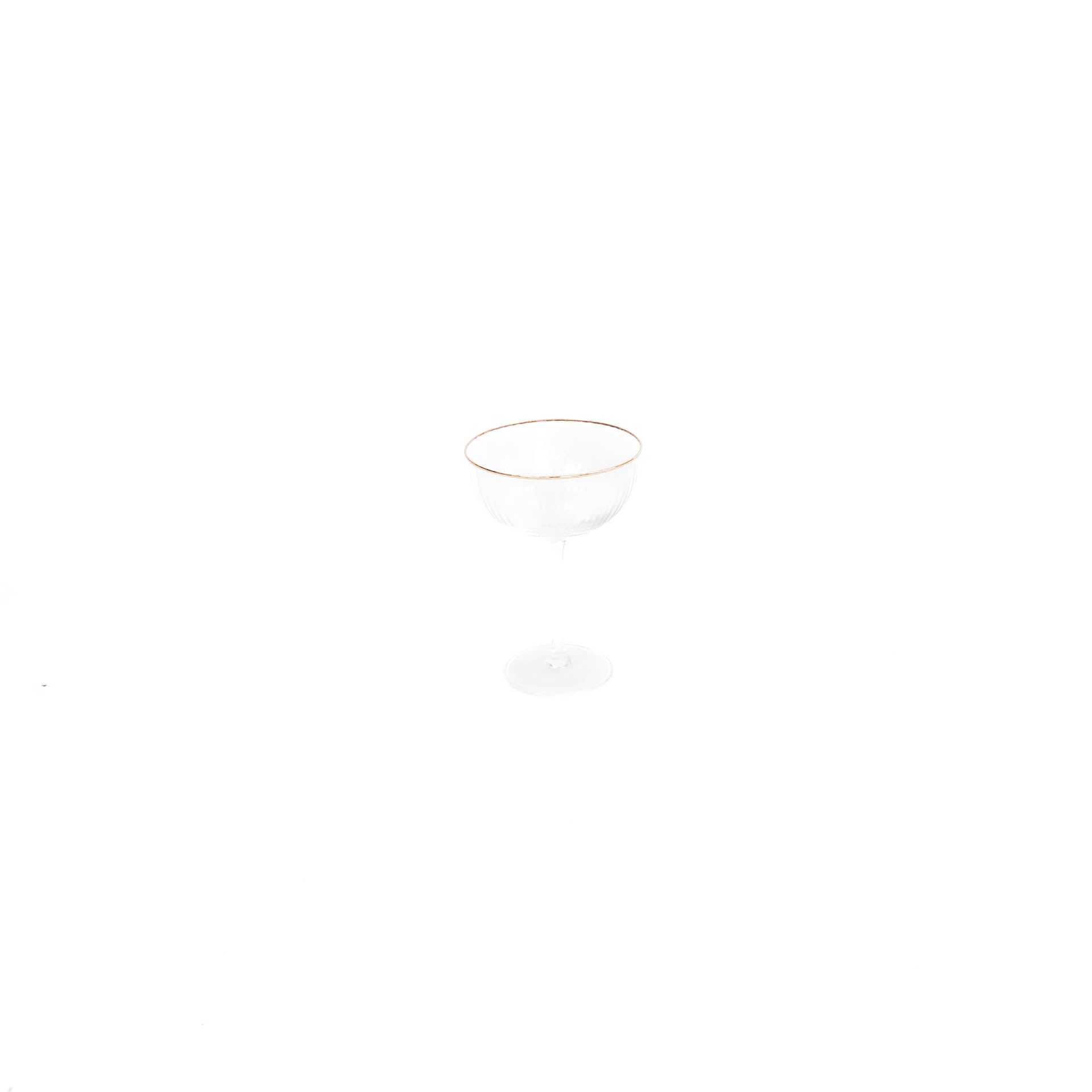 Glassware - Champagne - Glass - Clear/Gold - S2 - 11x11x15cm