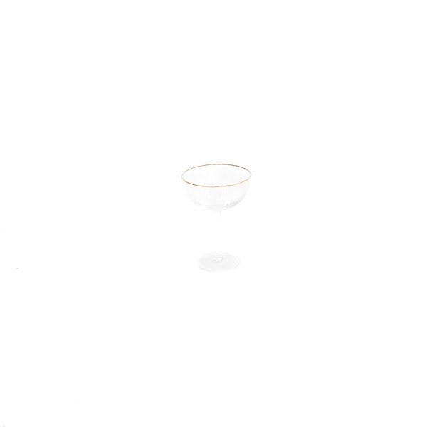 Glassware - Champagne - Glass - Clear/Gold - S2 - 11x11x15cm