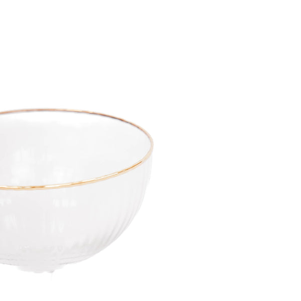 Glassware - Champagne - Glass - Clear/Gold - S2 - 11x11x15cm