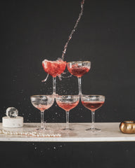 Glassware - Champagne - Glass - Clear/Gold - S2 - 11x11x15cm