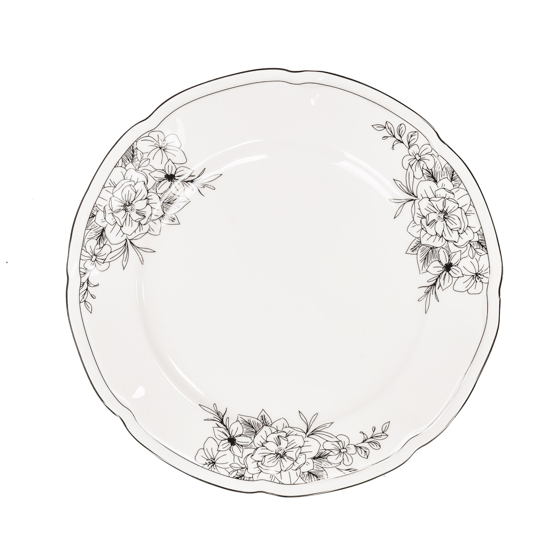 Assiette - Les Fleurs - Porcelaine Nouvelle Génération - 26 x 26 x 1.5 cm