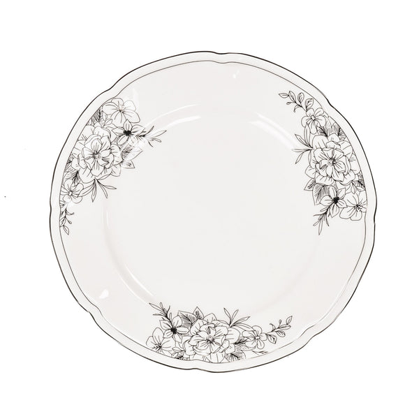 Assiette - Les Fleurs - Porcelaine Nouvelle Génération - 26 x 26 x 1.5 cm