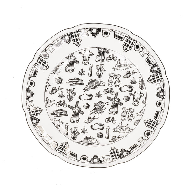 Plate - Dutch Black - New Bone China - 26 x 26 x 1.5 cm