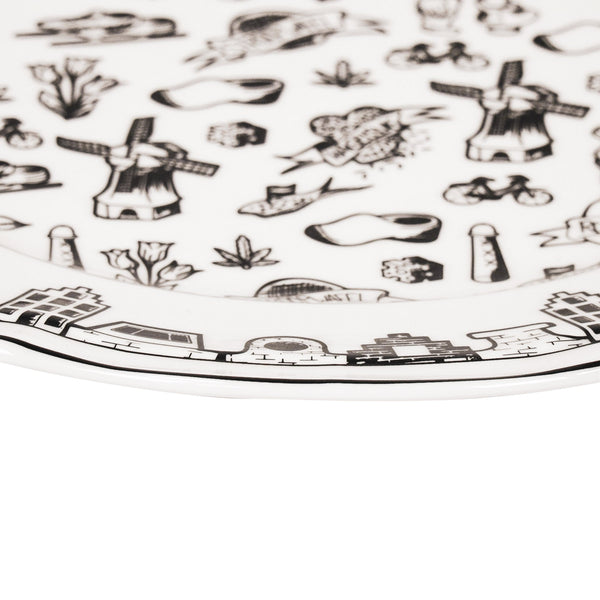 Plate - Dutch Black - New Bone China - 26 x 26 x 1.5 cm
