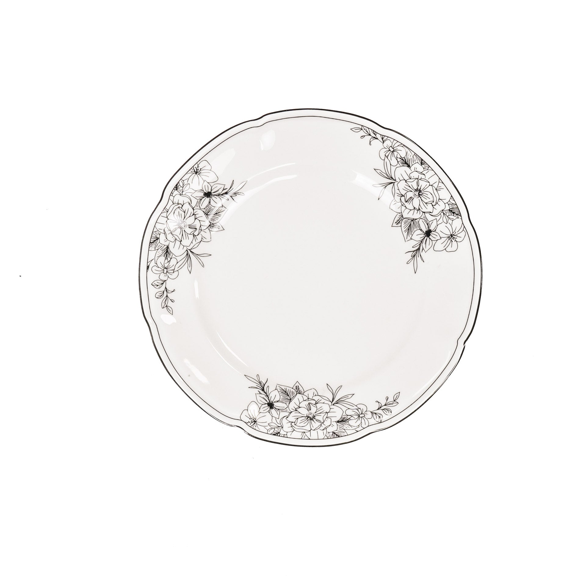 Plate - The Flowers - New Bone China - 19.5 x 19.5 x 1.2 cm