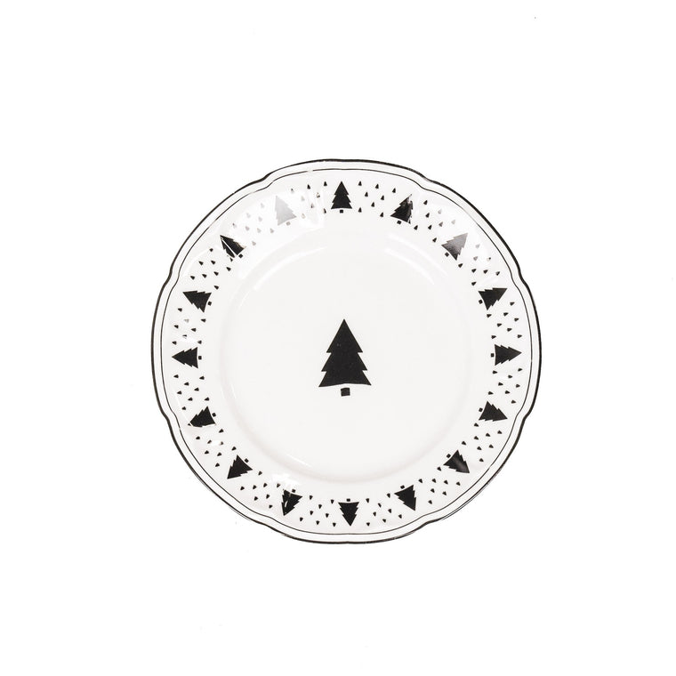 Plate - Christmas Tree - New Bone China - 10x15x1.5 cm