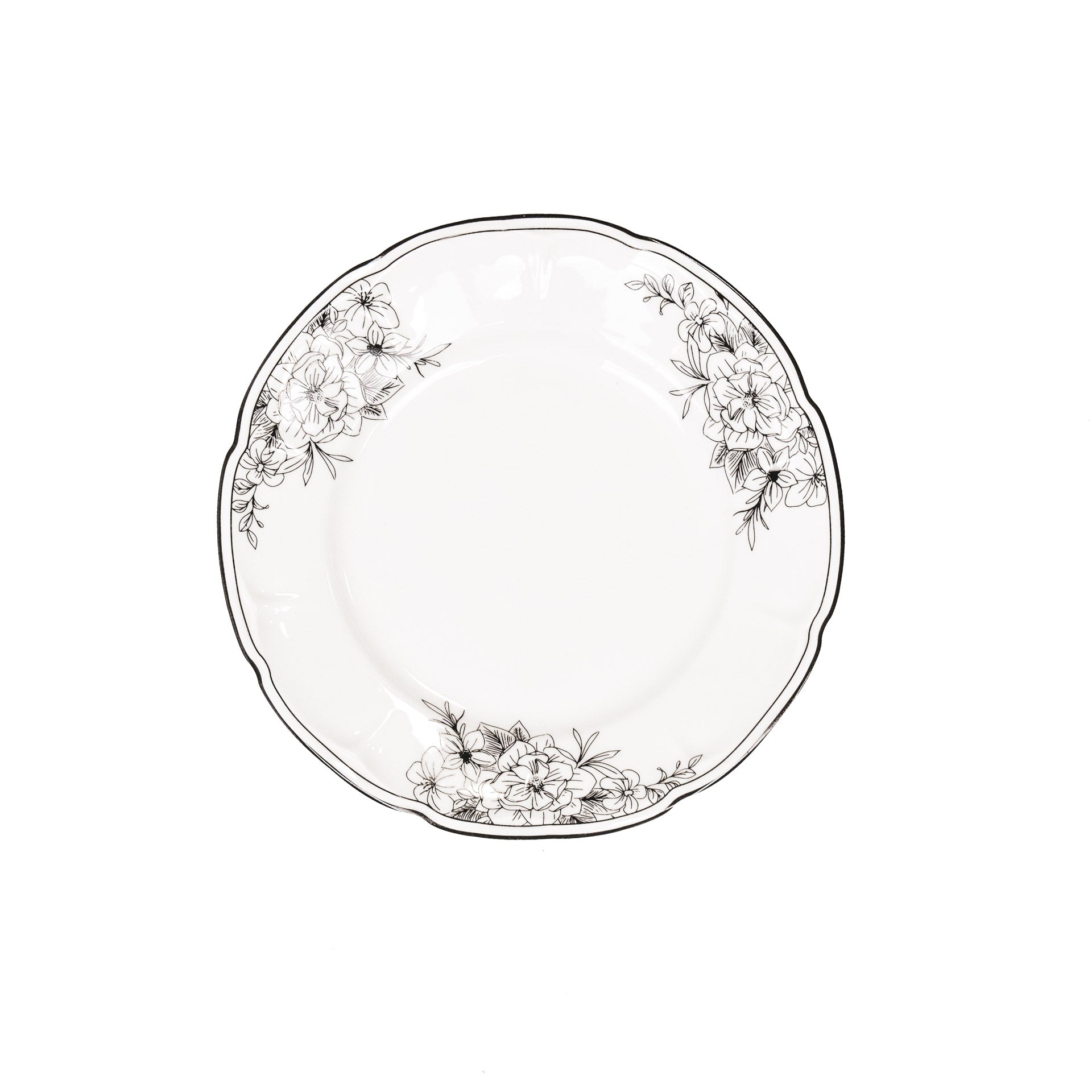 Assiette – Les Fleurs – Nouvelle porcelaine à cendre d'os – 10 x 15 x 1,5 cm