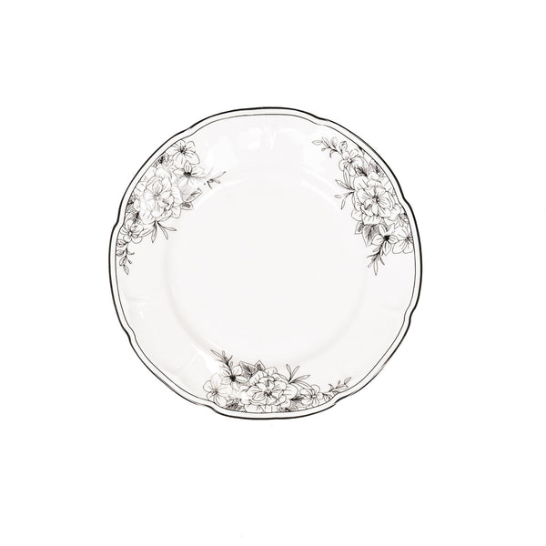 Assiette – Les Fleurs – Nouvelle porcelaine à cendre d'os – 10 x 15 x 1,5 cm