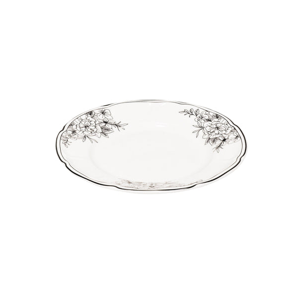 Assiette – Les Fleurs – Nouvelle porcelaine à cendre d'os – 10 x 15 x 1,5 cm