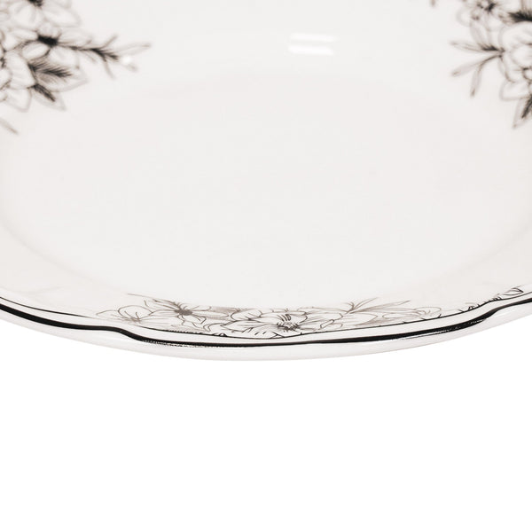 Assiette – Les Fleurs – Nouvelle porcelaine à cendre d'os – 10 x 15 x 1,5 cm