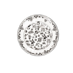 Plate - Dutch Black - New Bone China - 10 x 15 x 1.5 cm