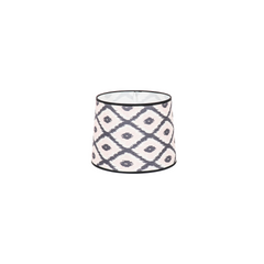 Lampshade - Kelim Print - Polyester - Black/White-26x30x23cm