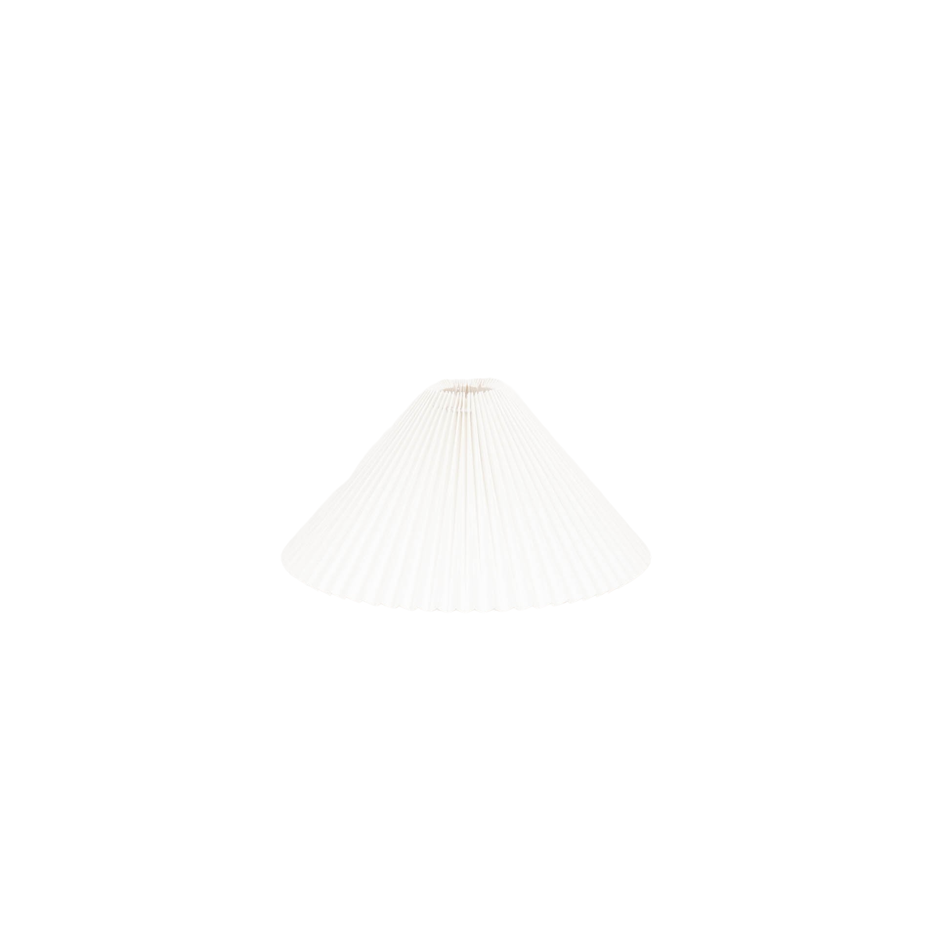 Lampshade - Pleated - Polyester - White - 8x35x21cm