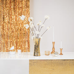 Vaas - Disco - Glas - Goud - 12,5 x 12,5 x 30 cm
