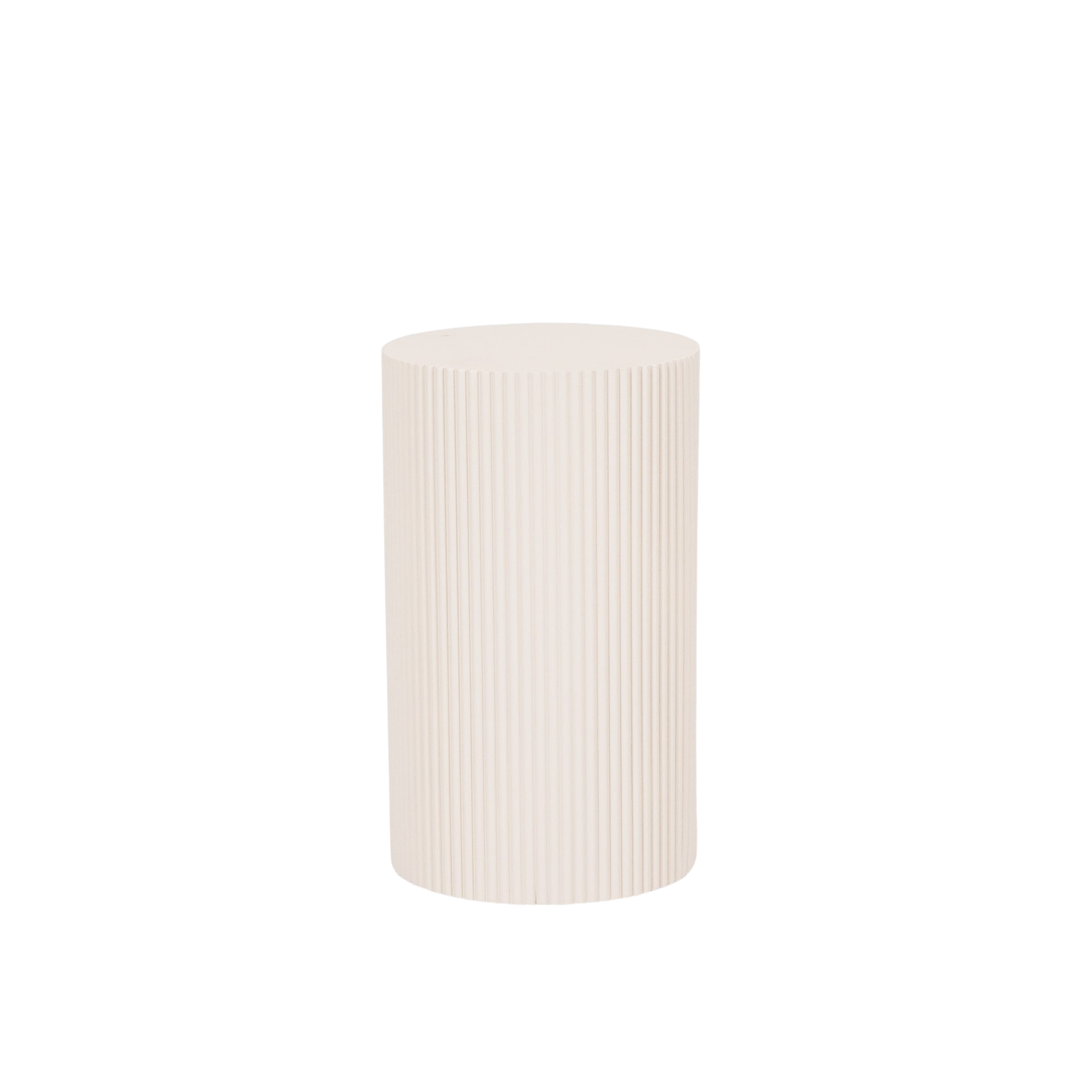 Side Table / Pillar - Cylindrical - MDF - Sand - 30 x 54 cm