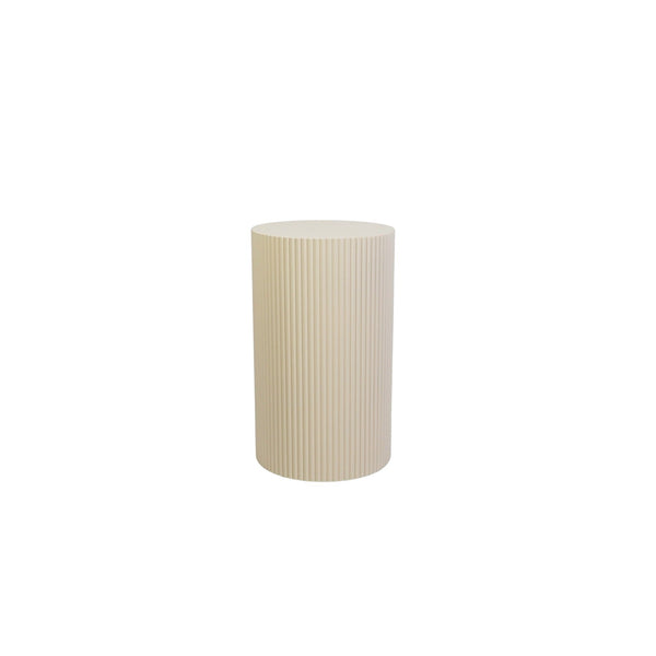 Side Table / Pillar - Cylindrical - MDF - Sand - 30 x 54 cm