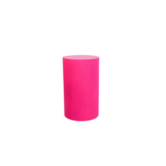 Table d'appoint / Socle - Cylindre - MDF - Rose fluo - 30 x 54 cm