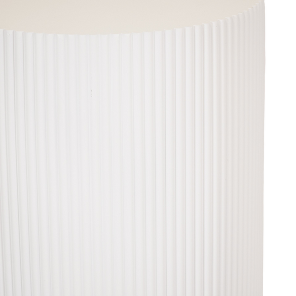 Bijzettafel / Zuil - Cilinder - MDF - Wit - 30 x 65 cm