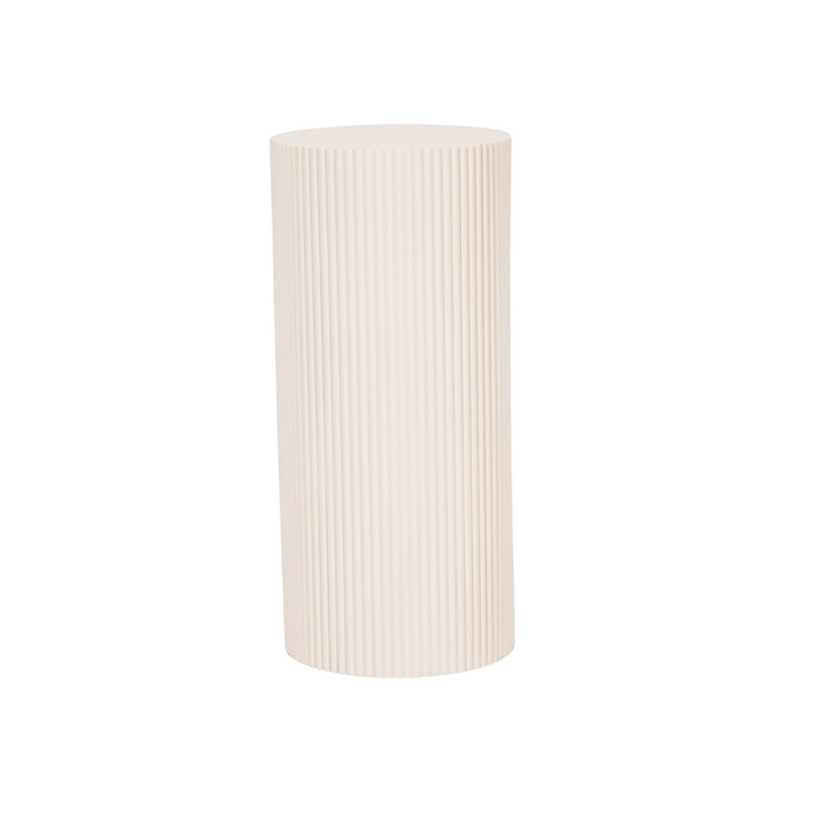 Side table / Pillar - Cylinder - MDF - Sand - 30 x 65 cm