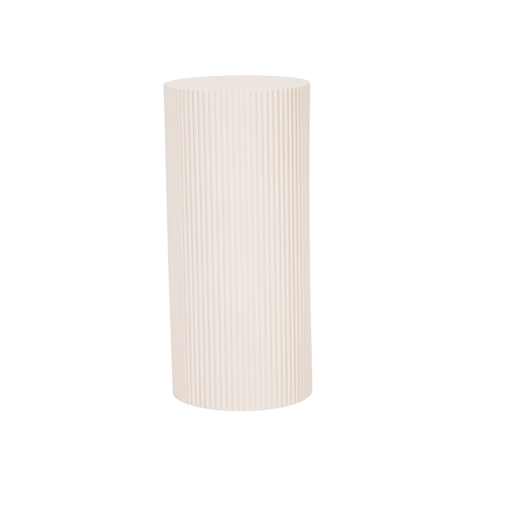 Table d'appoint / Colonne - Cylindre - MDF - Sable - 30 x 65 cm