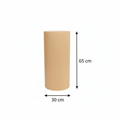 Table d'appoint / Colonne - Cylindre - MDF - Sable - 30 x 65 cm