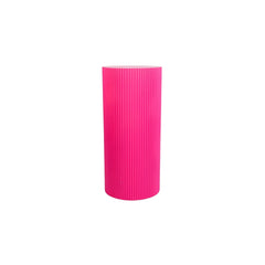 Table d'appoint / Socle - Cylindre - MDF - Rose fluo - 30 x 65 cm