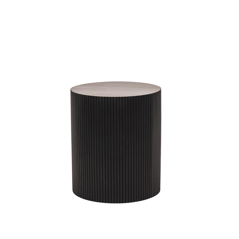 Side table - Cylinder - MDF - Black - 39 x 45 cm