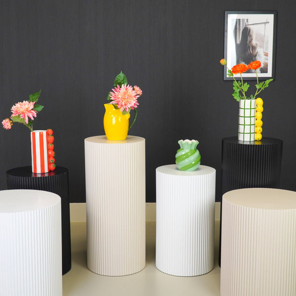 Bijzettafel - Cilinder - MDF - Zwart - 39 x 45 cm