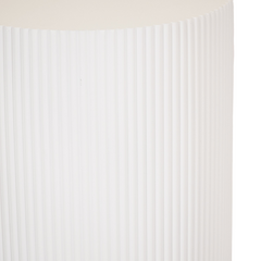 Table d'appoint - cylindrique - MDF - blanc - 39 x 45 cm