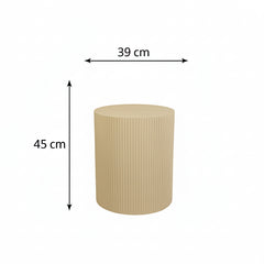 Table d'appoint - Cylindrique - MDF - Sable - 39 x 45 cm