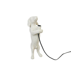 Lamp - Dachshund - Polyresin - Sand - 10x15x38cm