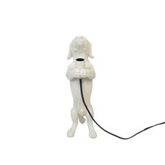 Lamp - Dachshund - Polyresin - Sand - 10x15x38cm