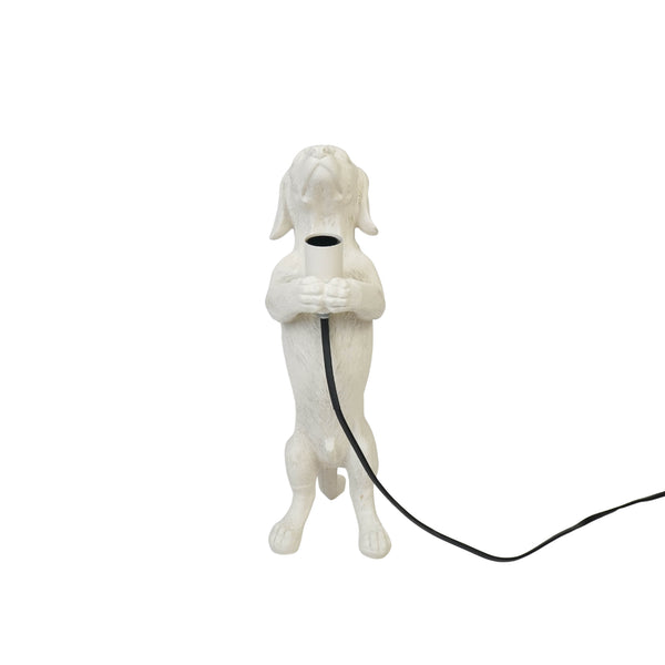 Lamp - Dachshund - Polyresin - Sand - 10x15x38cm