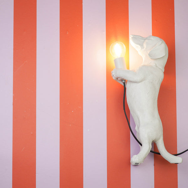 Lamp - Dachshund - Polyresin - Sand - 10x15x38cm